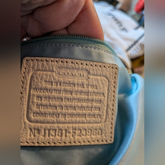 Coach Avery Cream Pebbled Leather Hobo Bag - Picture 4 of 13